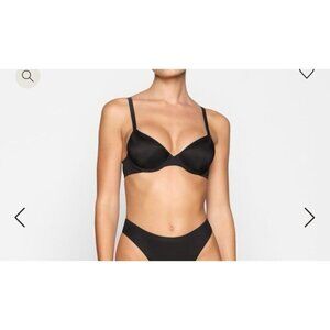NEW SKIMS WEIGHTLESS DEMI BRA ONYX 42DDDUNLINED SHEER BLACK WIRED